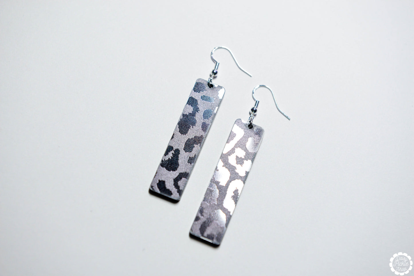 Black Leopard Bar Earrings  Media 2 of 3