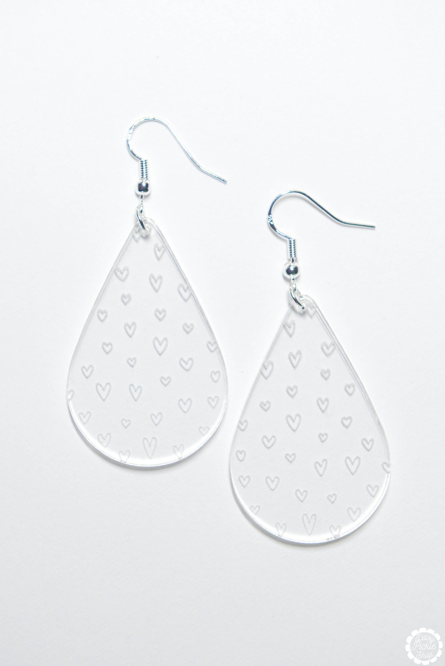 Minimalist Heart Drop Earrings