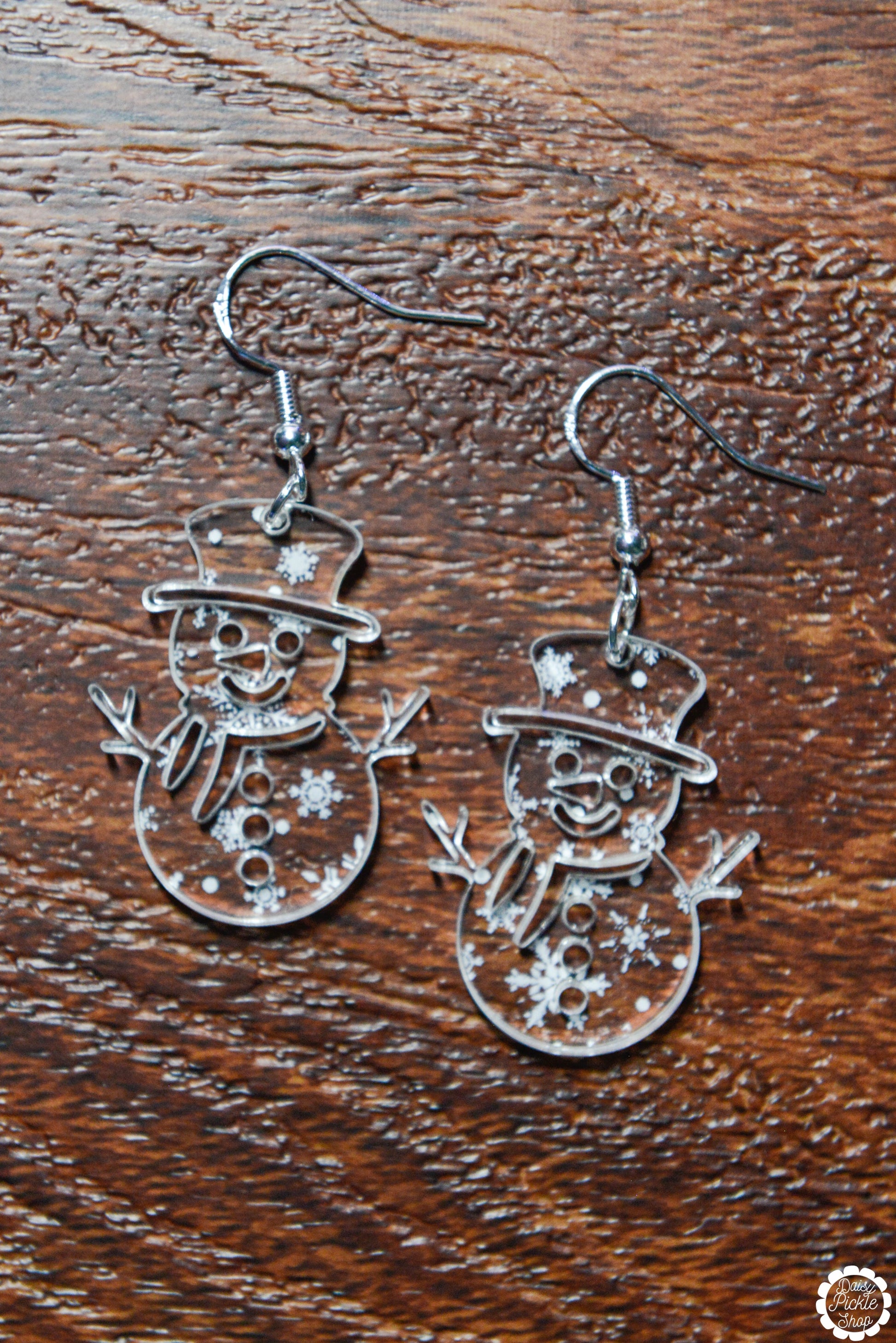 Winter Snowman Earrings