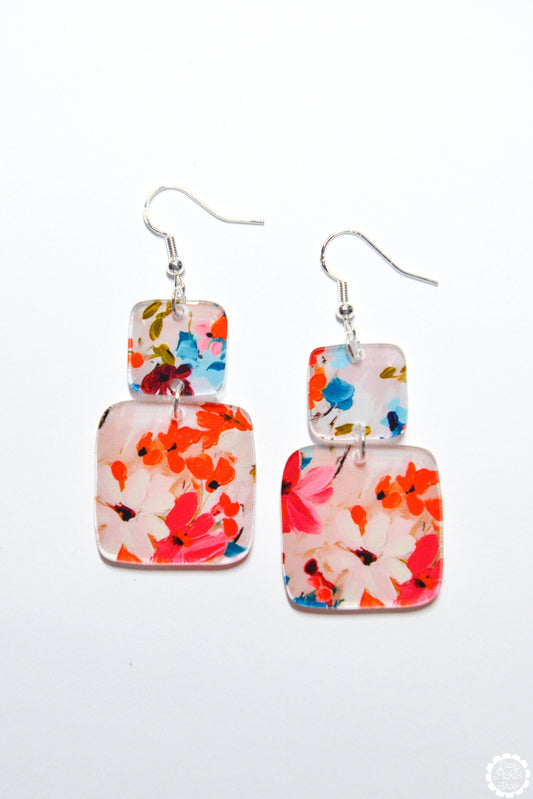 Valentines Day Floral Earrings