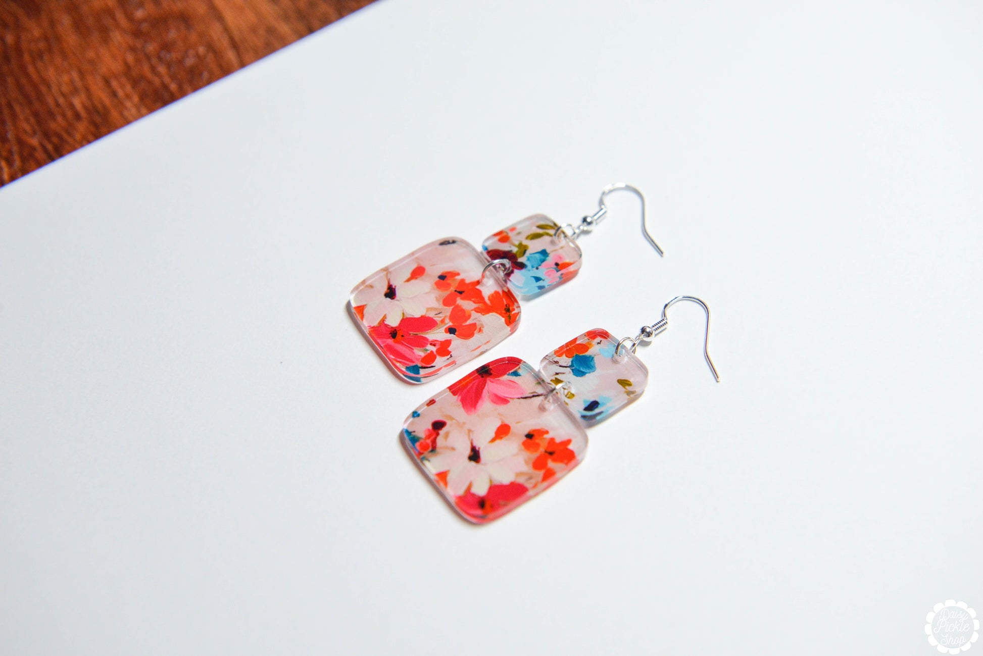 Valentines Day Floral Earrings