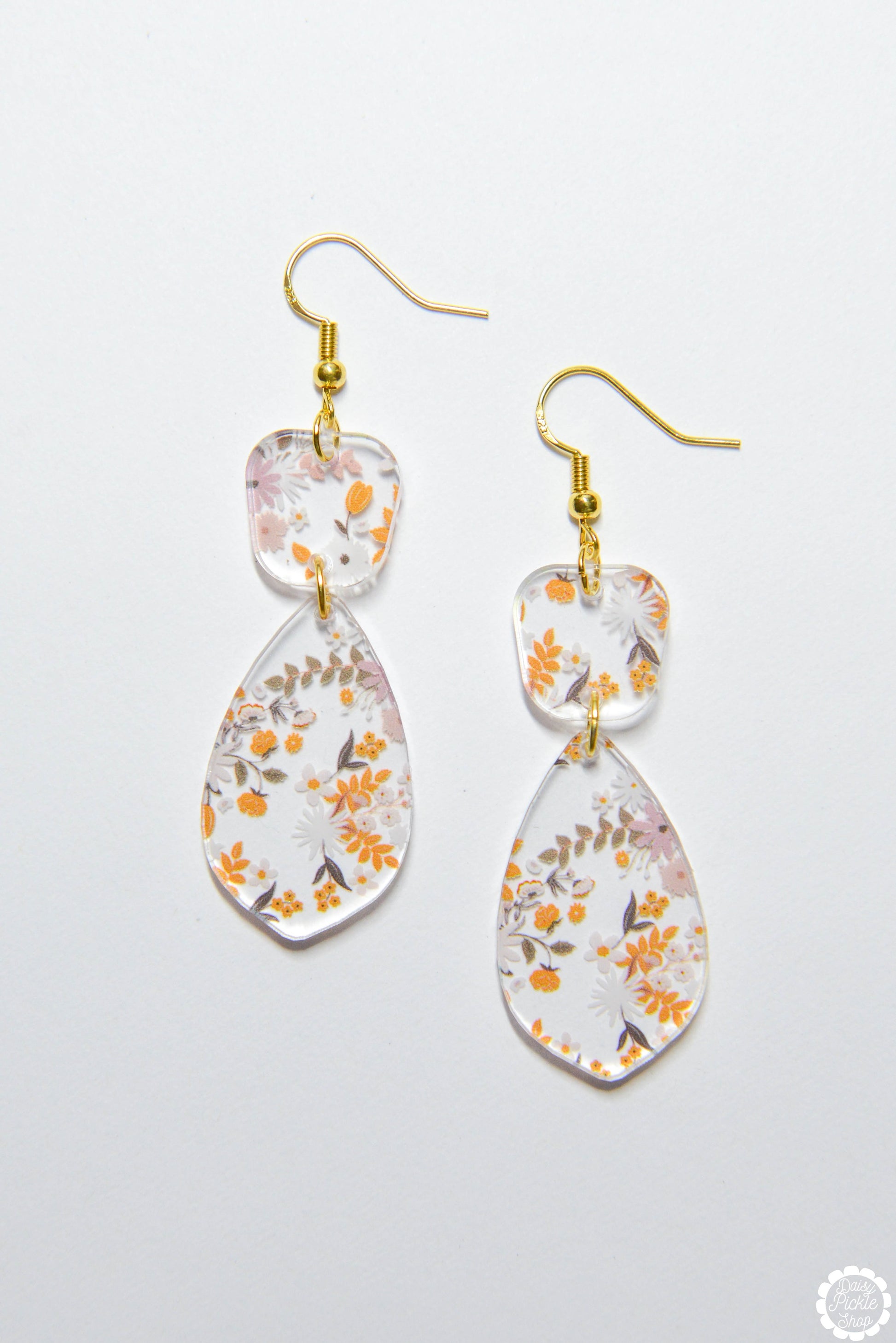 Yellow Floral Earrings