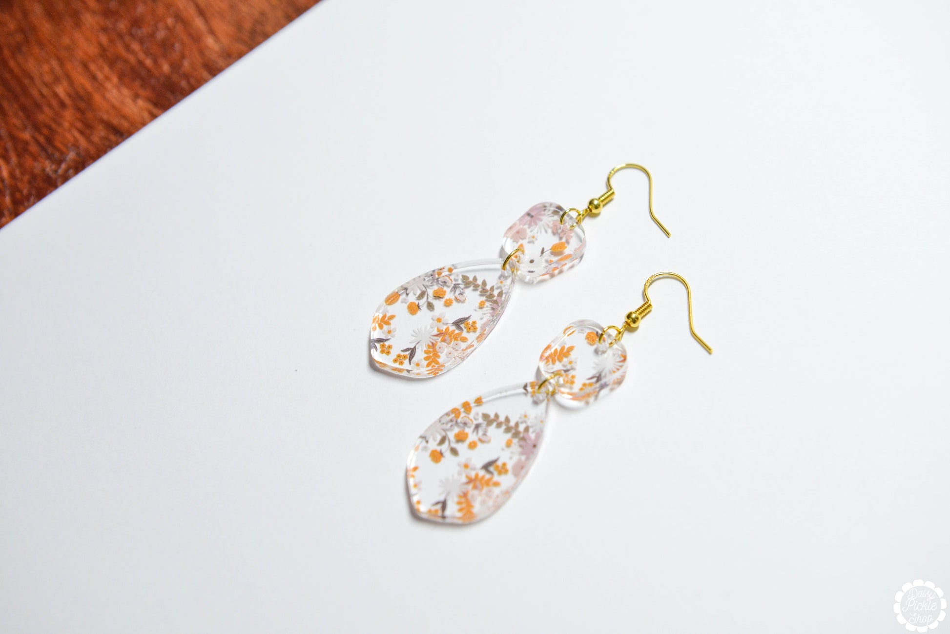 Yellow Floral Earrings