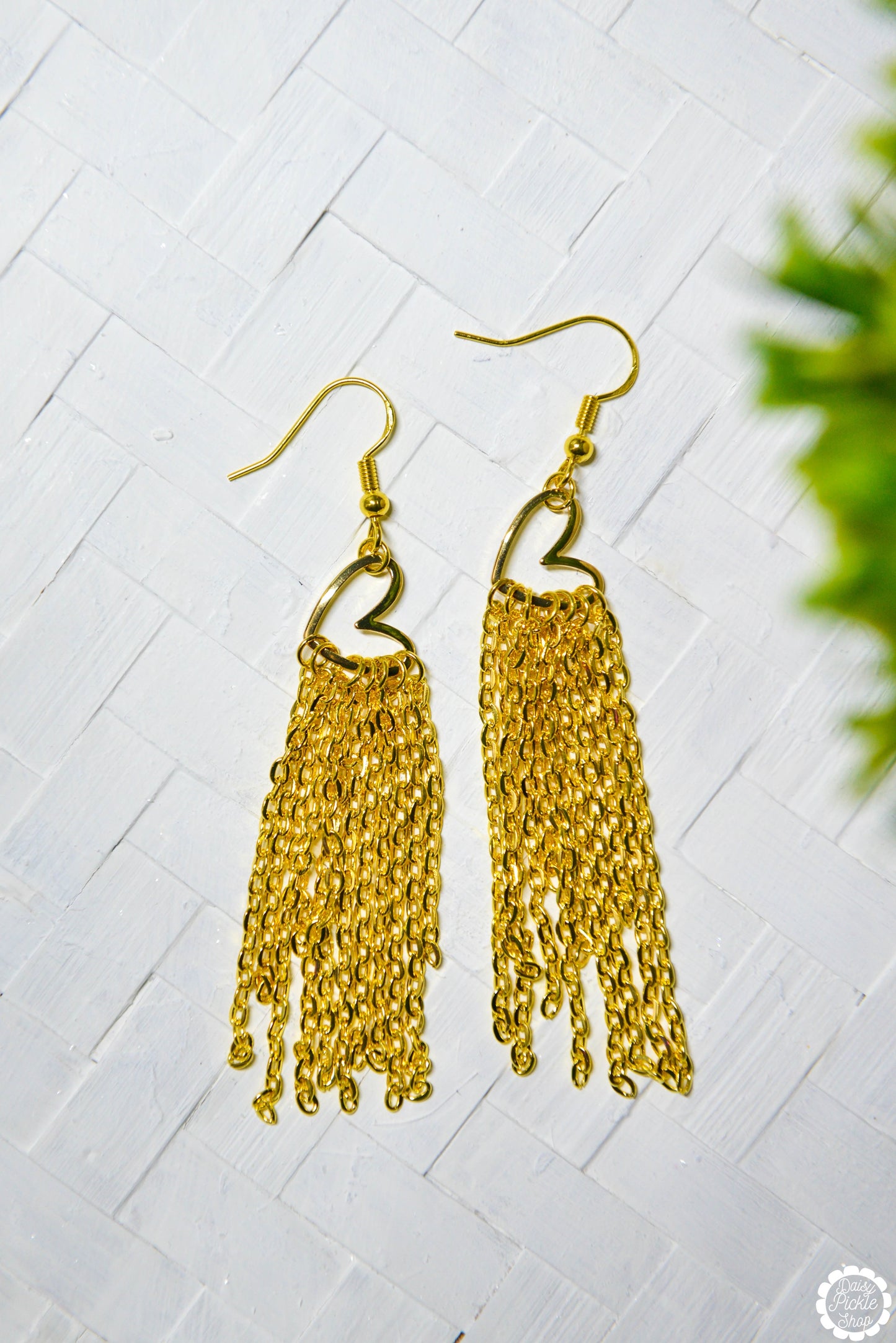 Heart of Gold Dangle Earrings