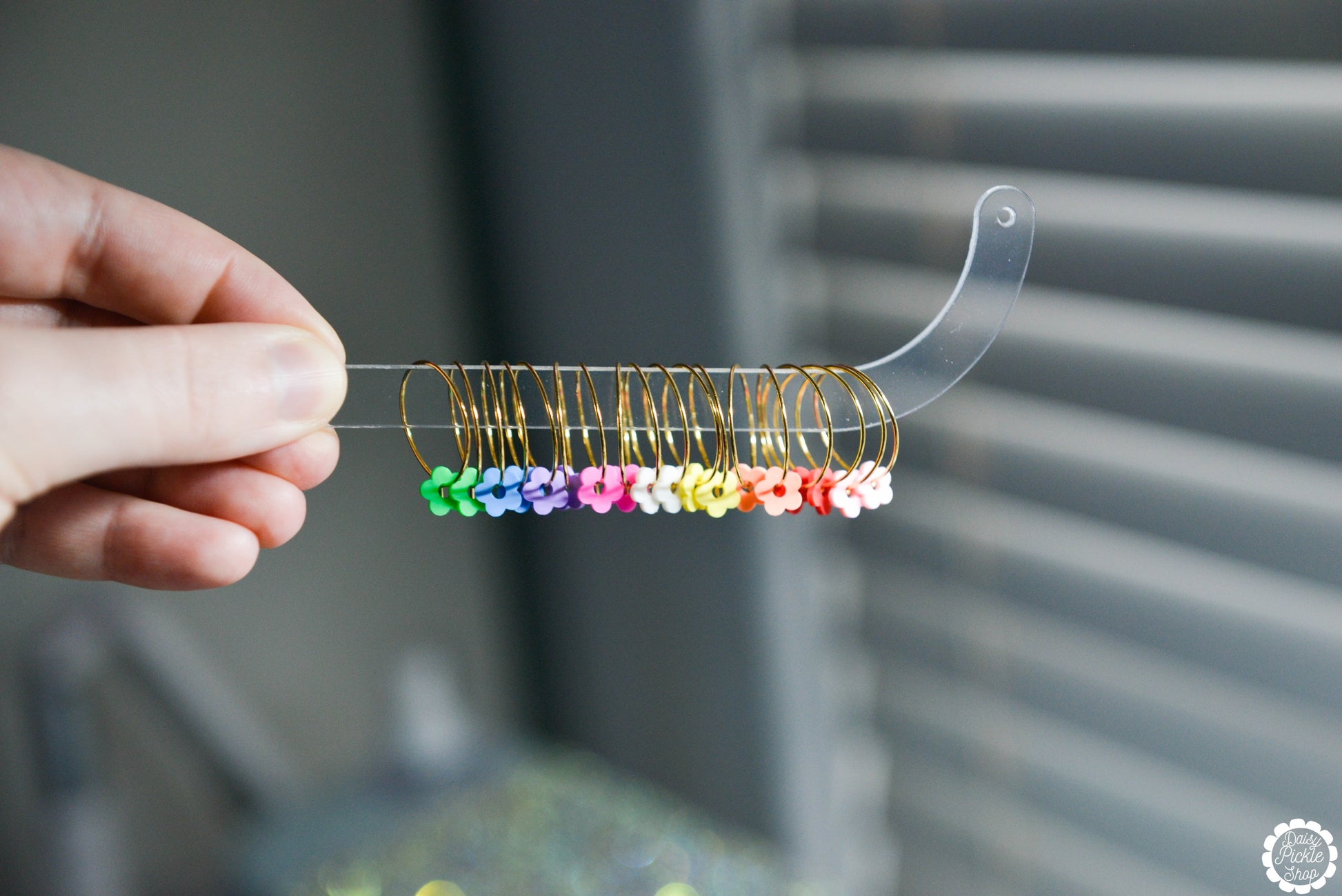 Flower Dangle Hoops