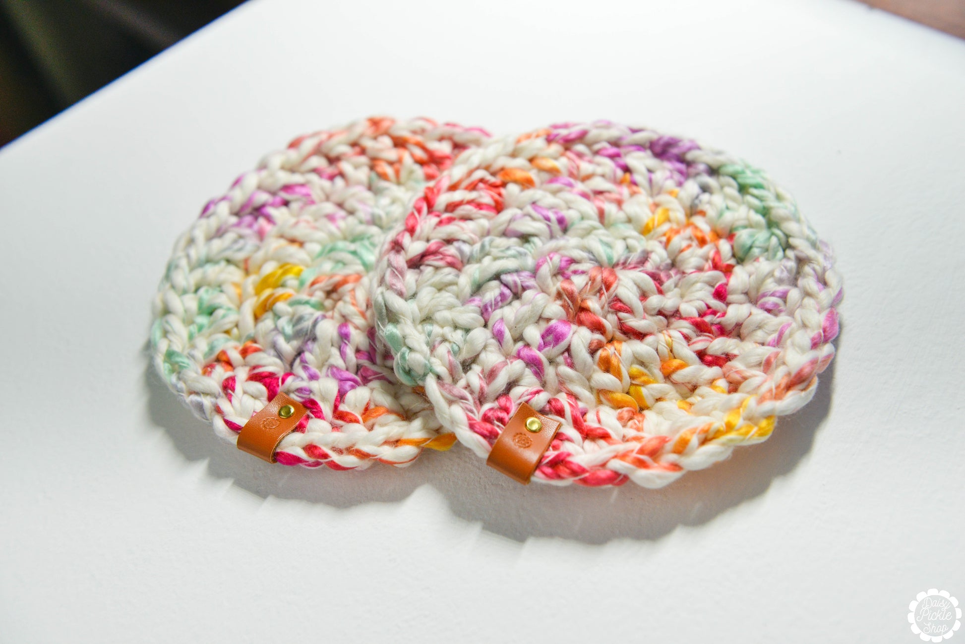 Set of 2 Cotton Coasters