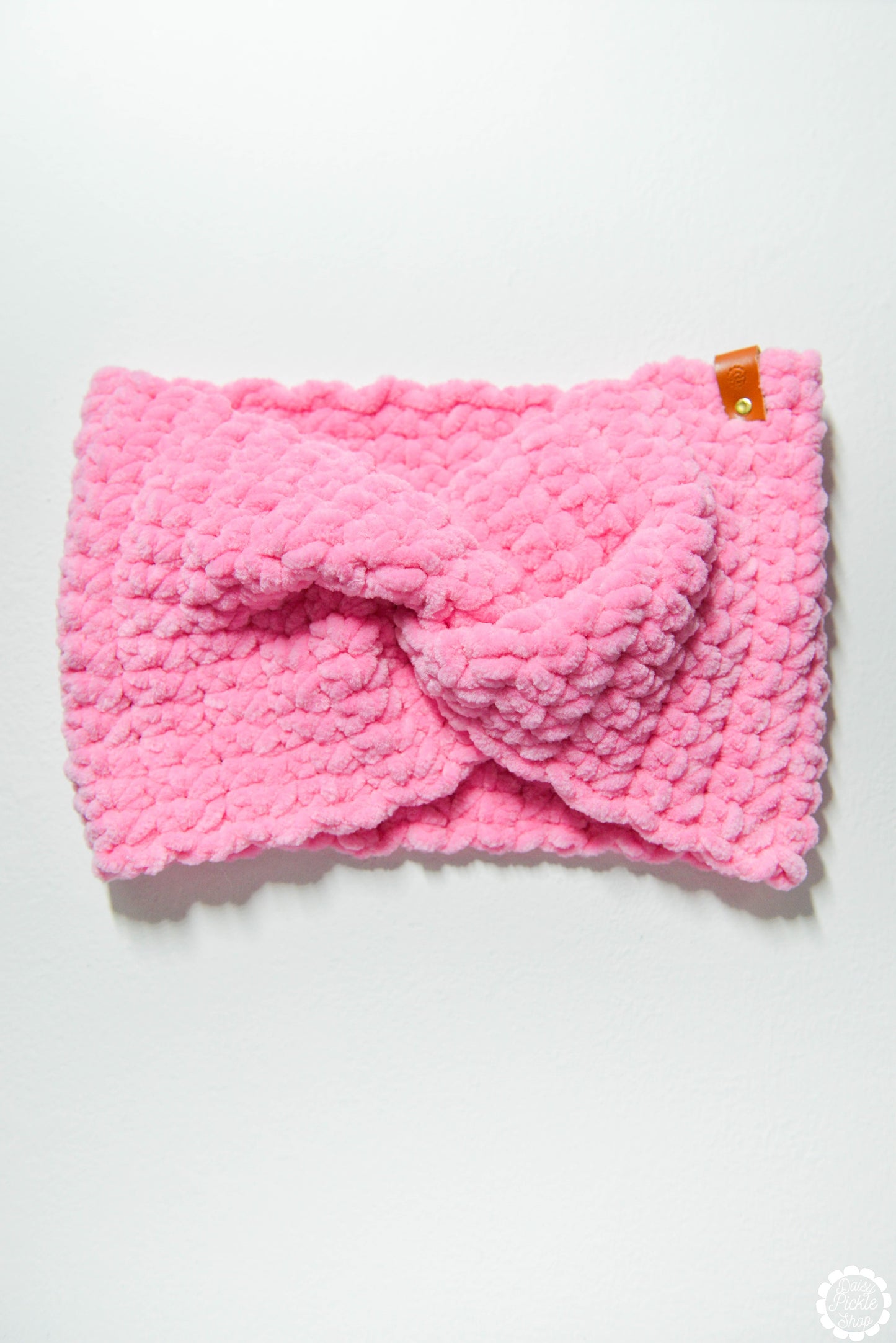 Bubblegum Pink Chenille Twist Headband