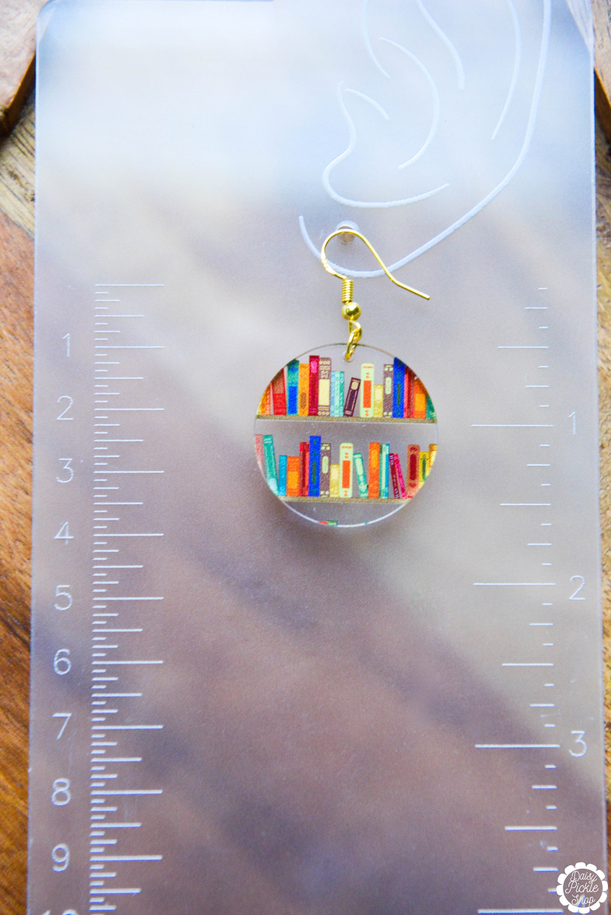 Book Circle Earrings