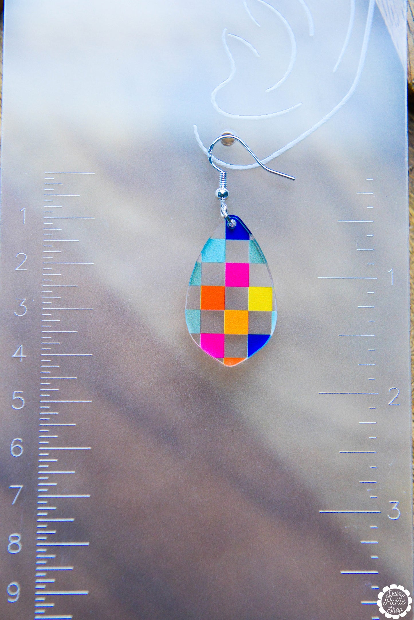 Colorful Checker Earrings