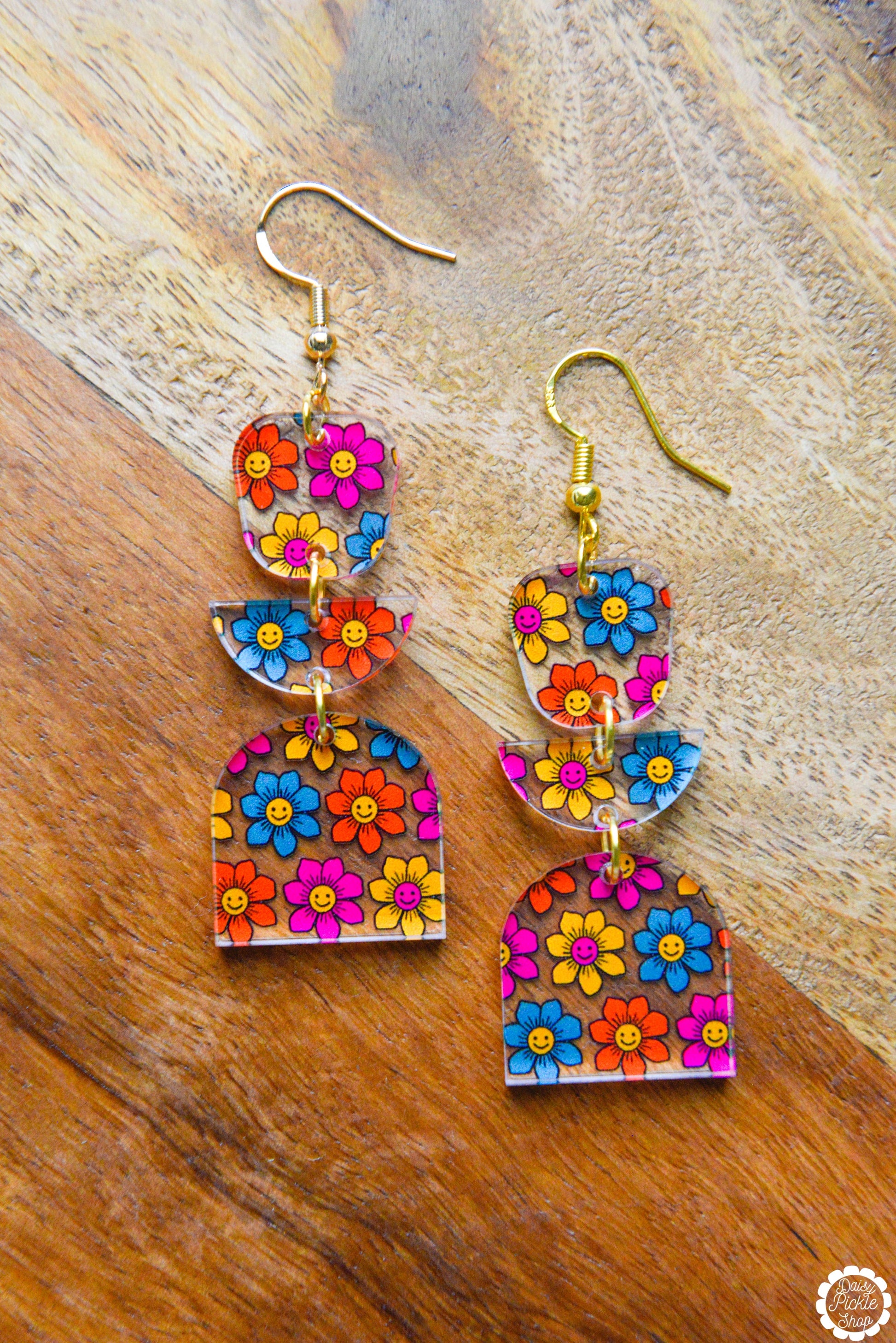 Smiley Daisy Stack Earrings