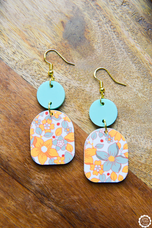 Yellow Spring Flower Earrings