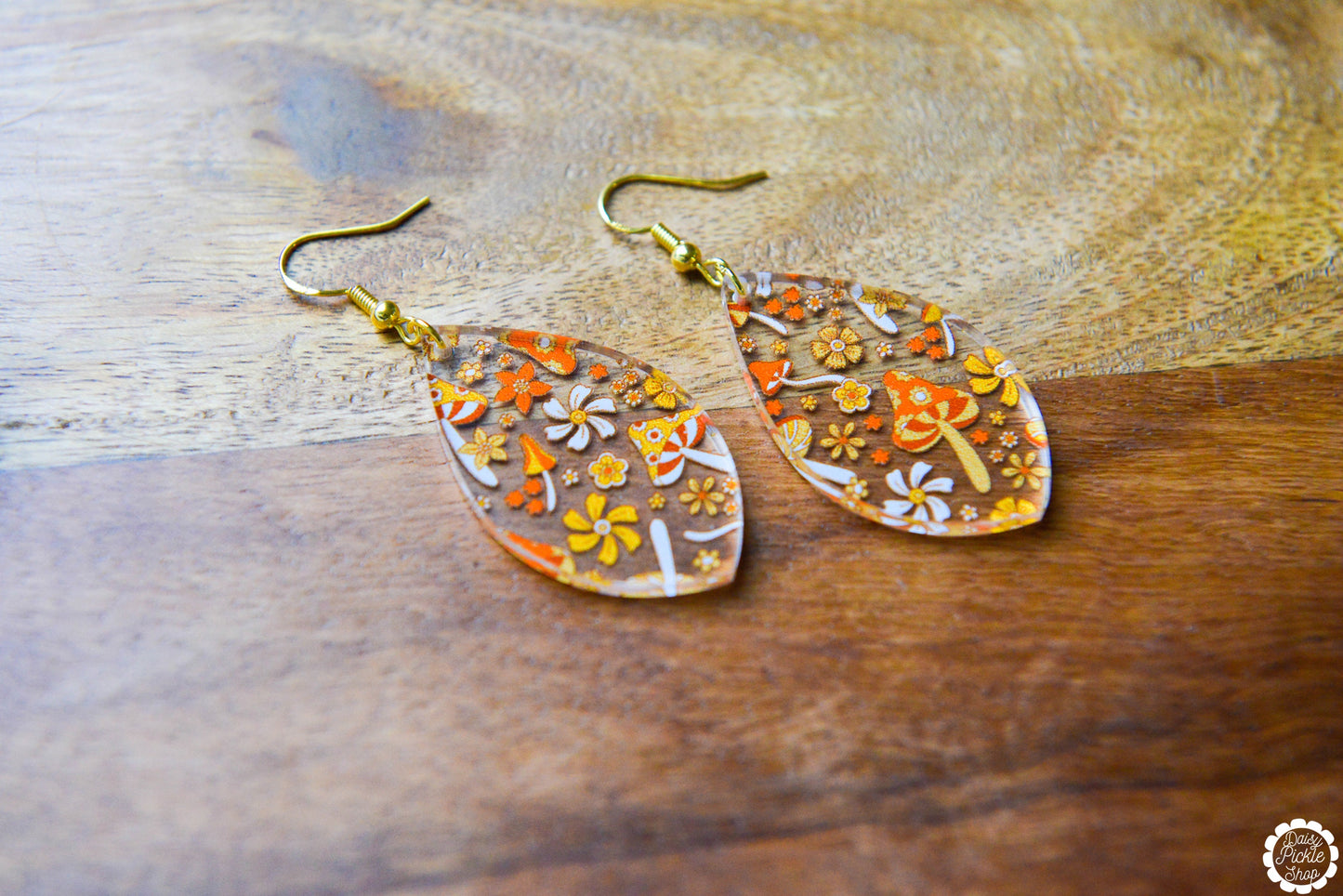 Retro Mushroom Earrings