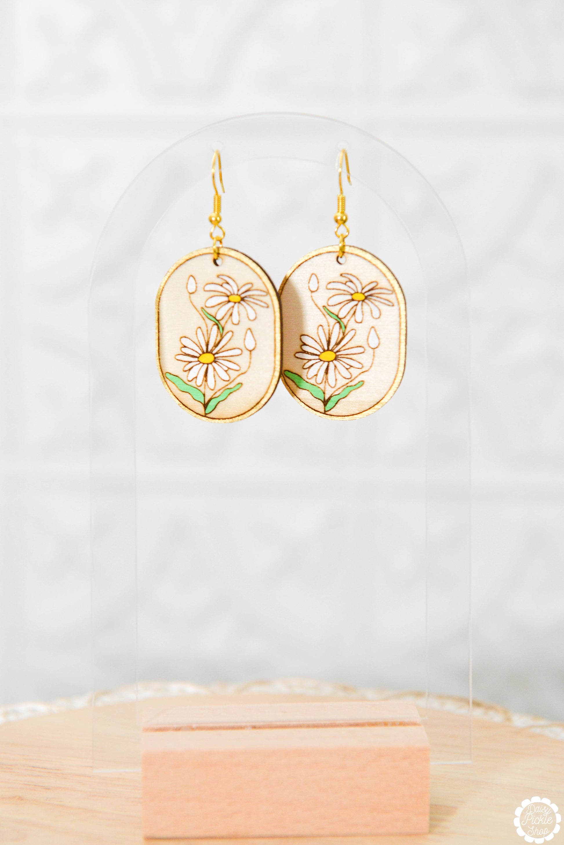 Daisy Oval Earrings