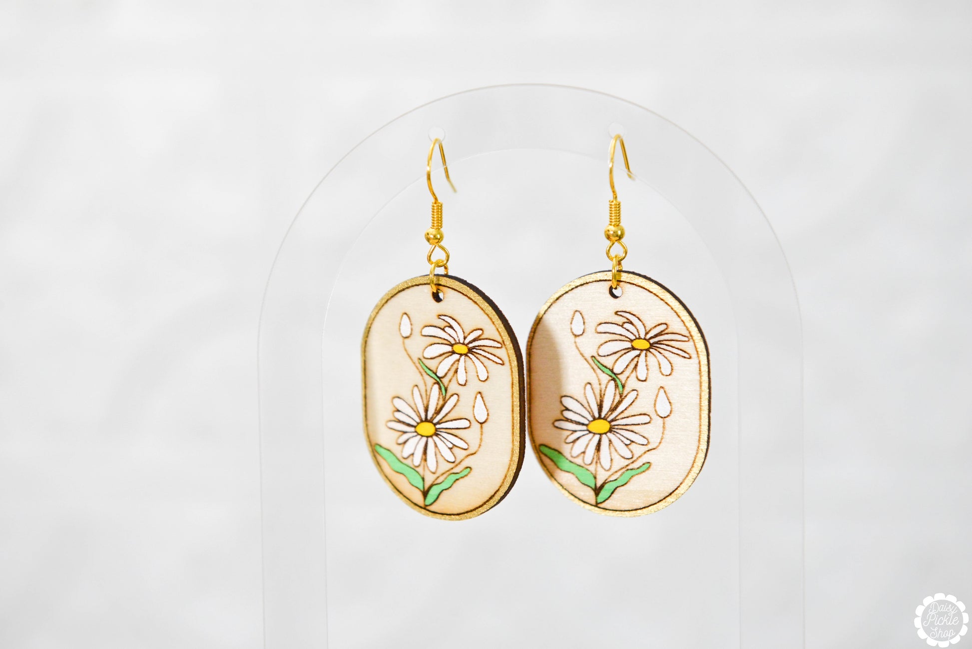 Daisy Oval Earrings