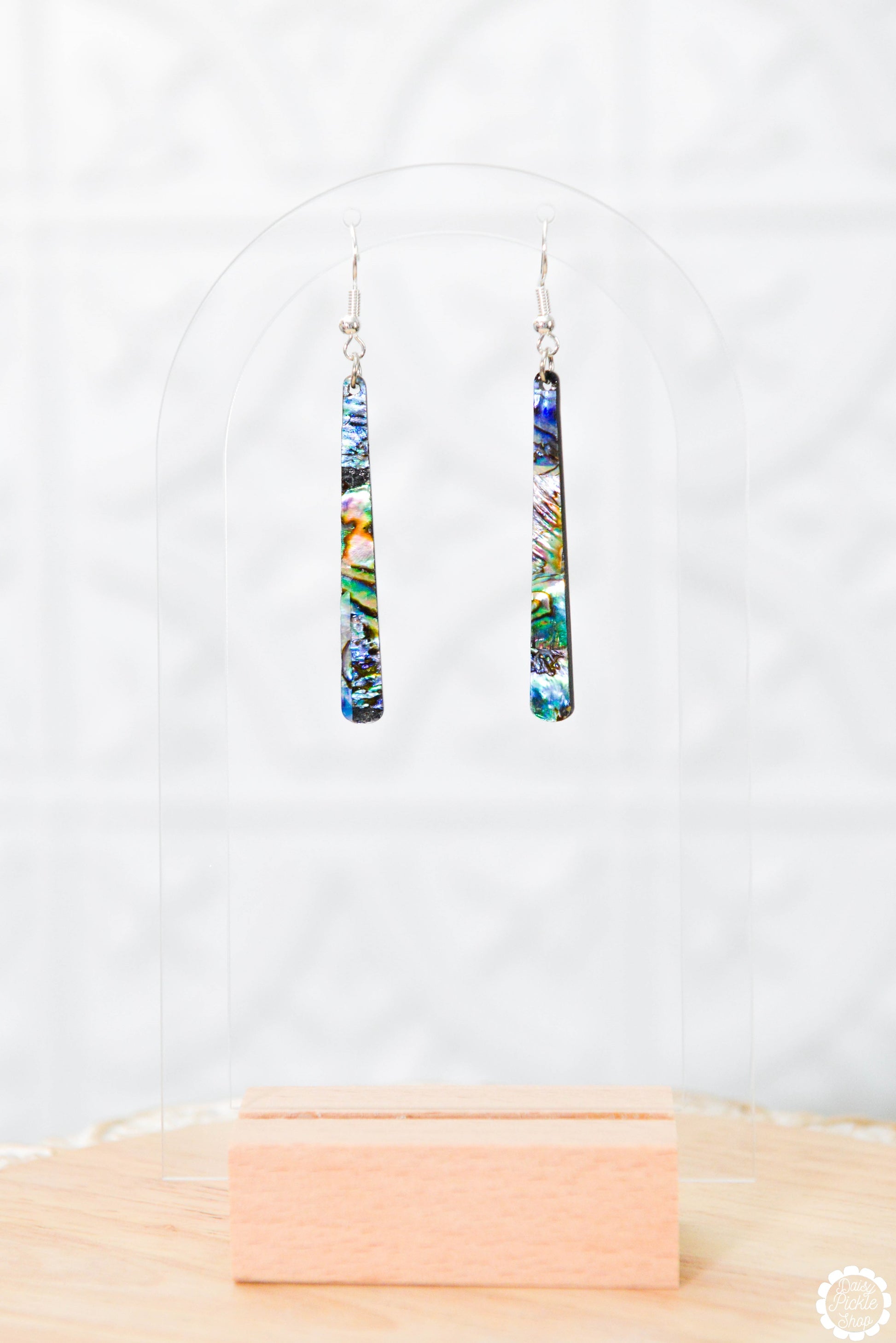 Abalone Shell Bar Earrings