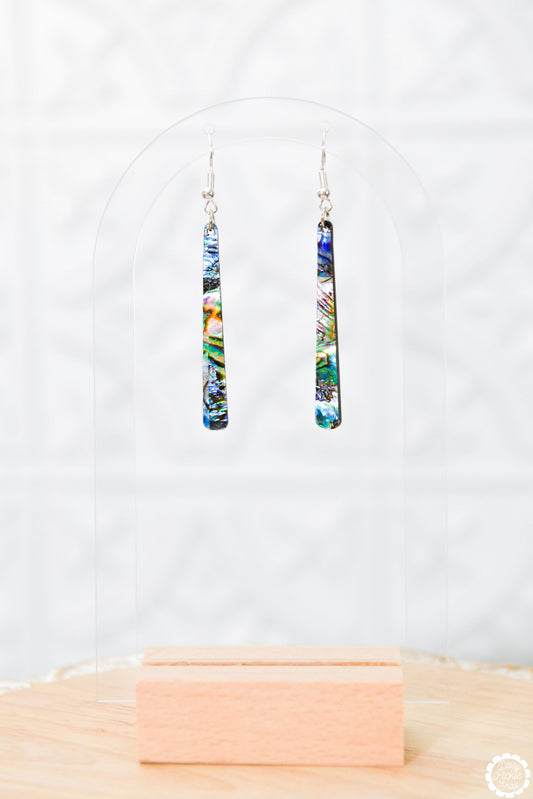 Abalone Shell Bar Earrings