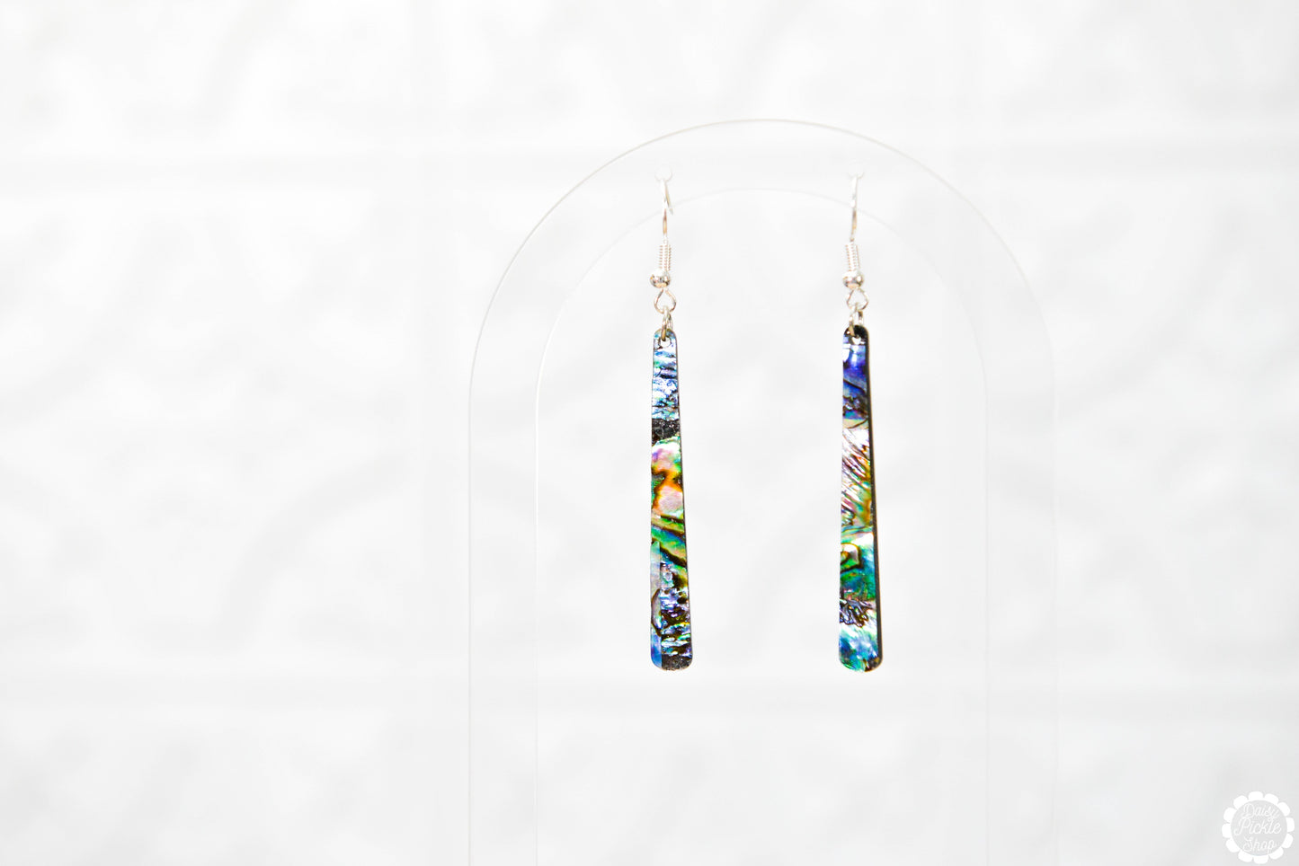 Abalone Shell Bar Earrings