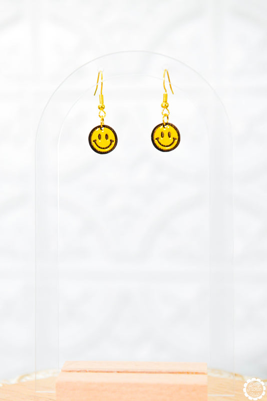 Tiny Smiley Face Earrings