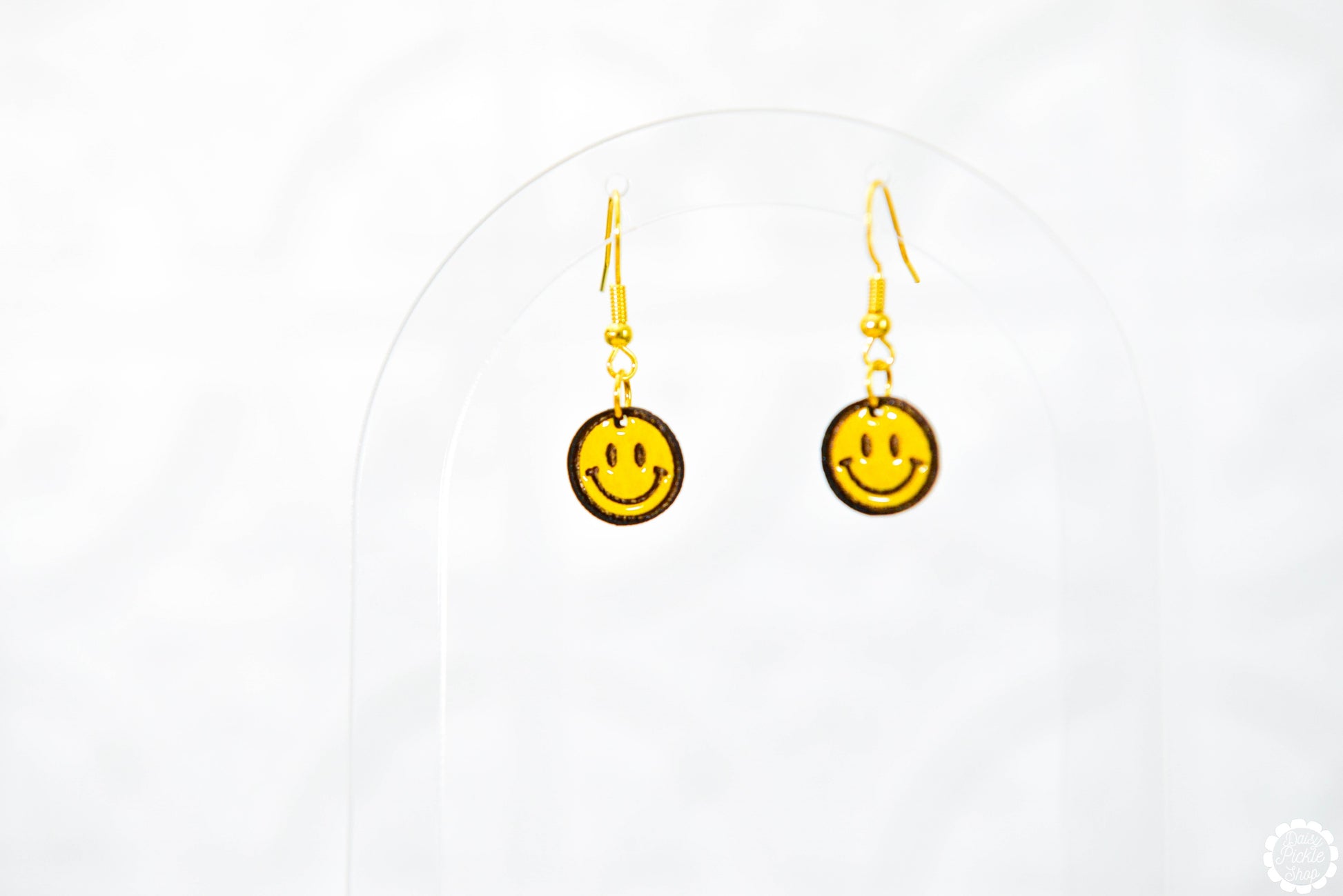 Tiny Smiley Face Earrings