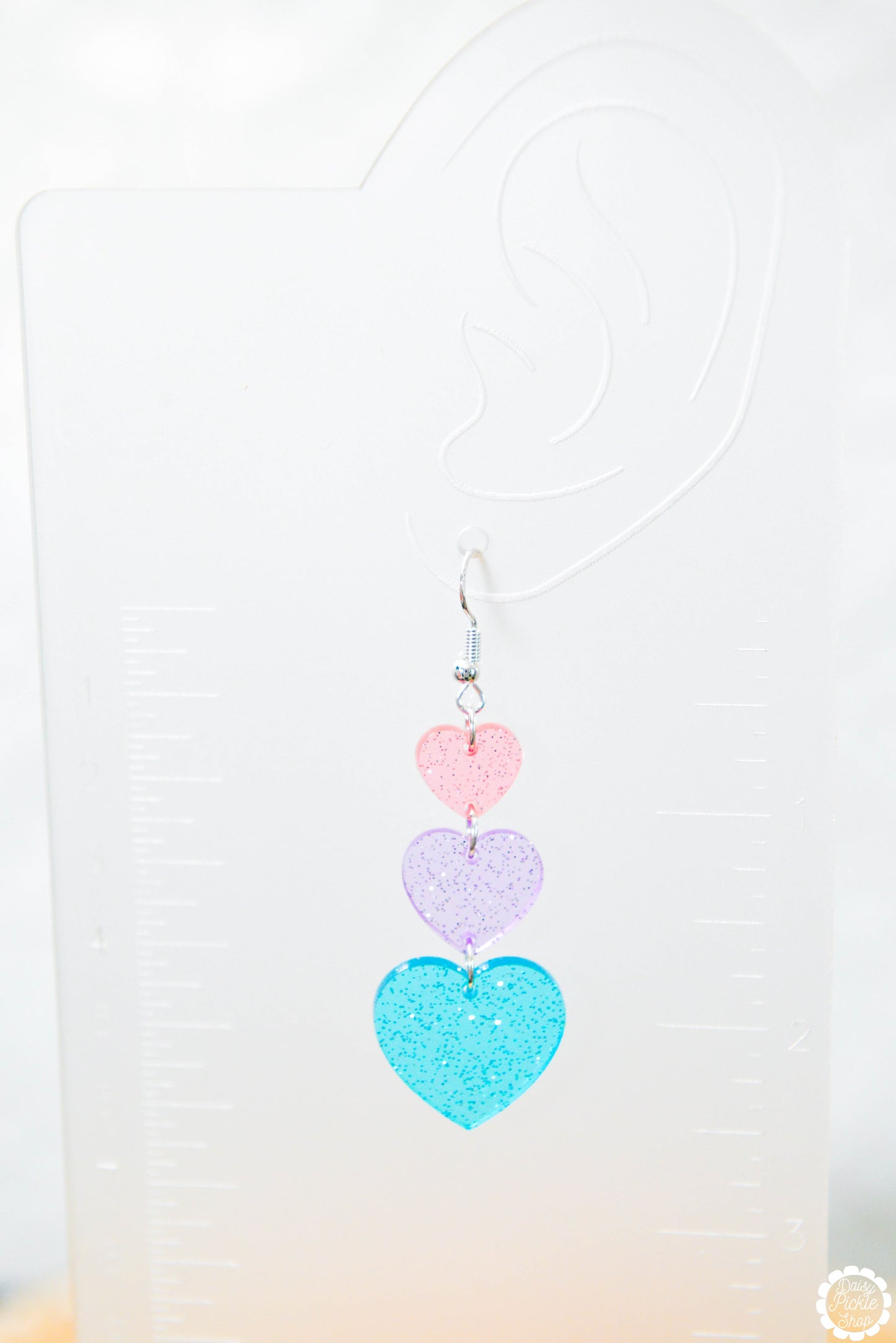 90s Jelly Heart Stack Earrings