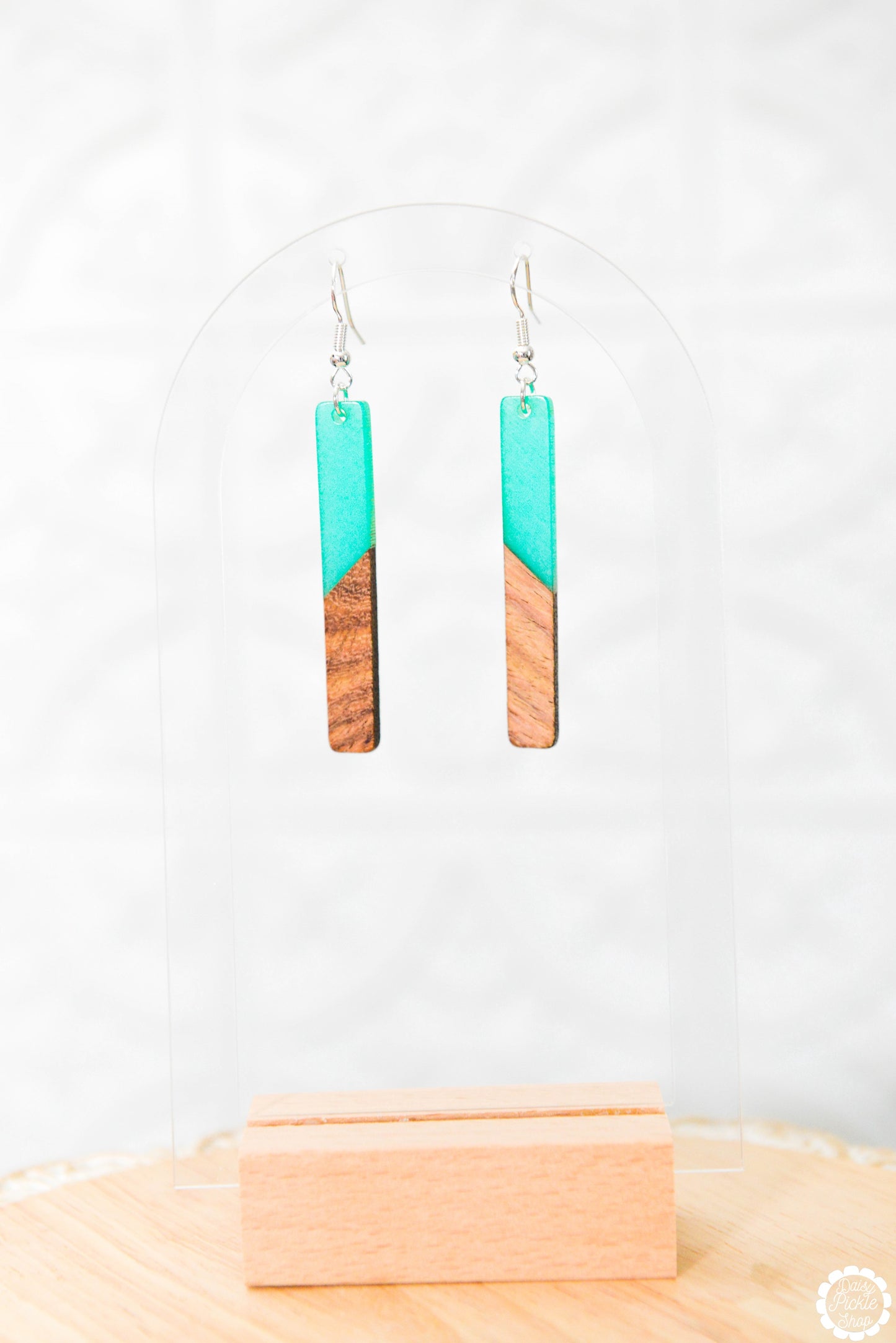 Turquoise Aztec Bar Earrings