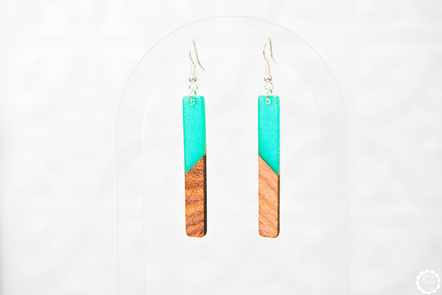 Turquoise Aztec Bar Earrings