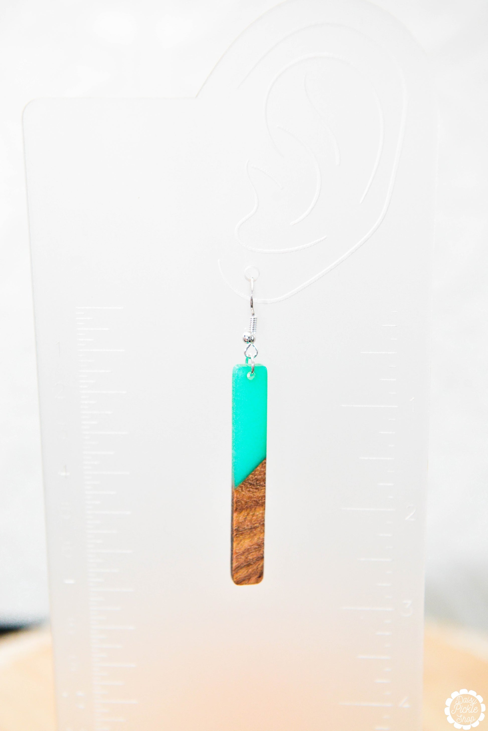 Turquoise Aztec Bar Earrings