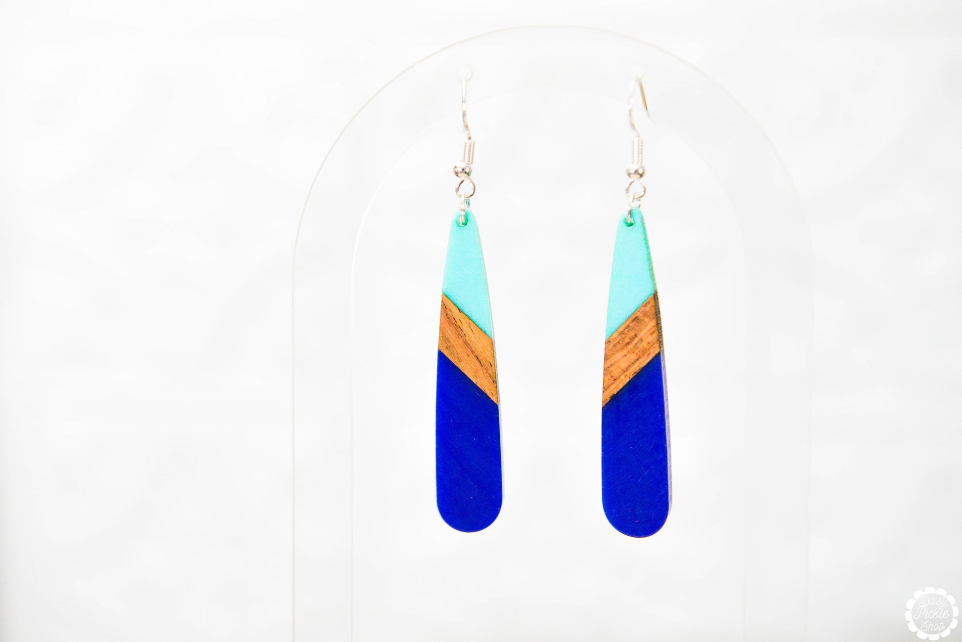 Blue Ocean Aztec Drop Earrings  Media 2 of 3