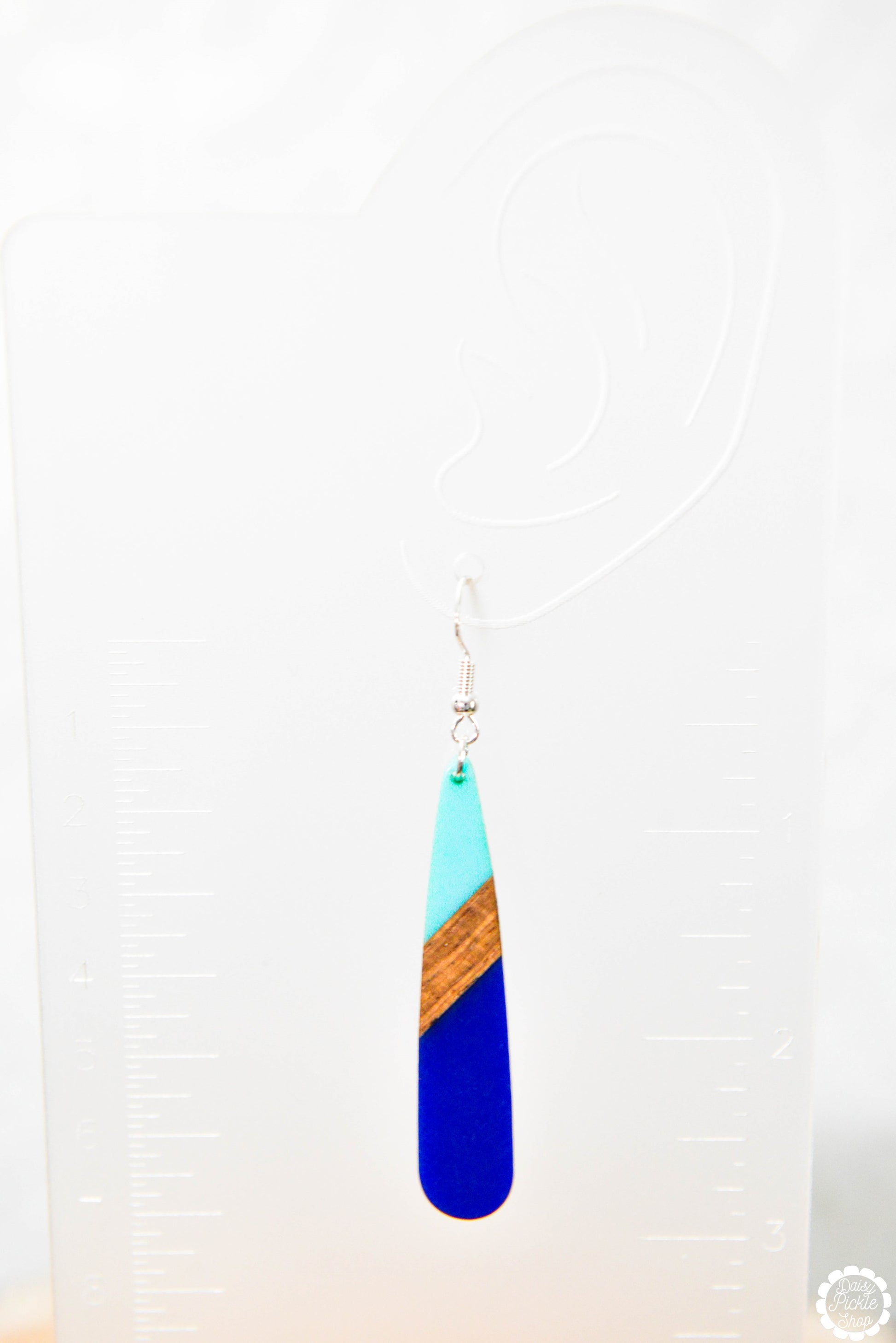 Blue Ocean Aztec Drop Earrings