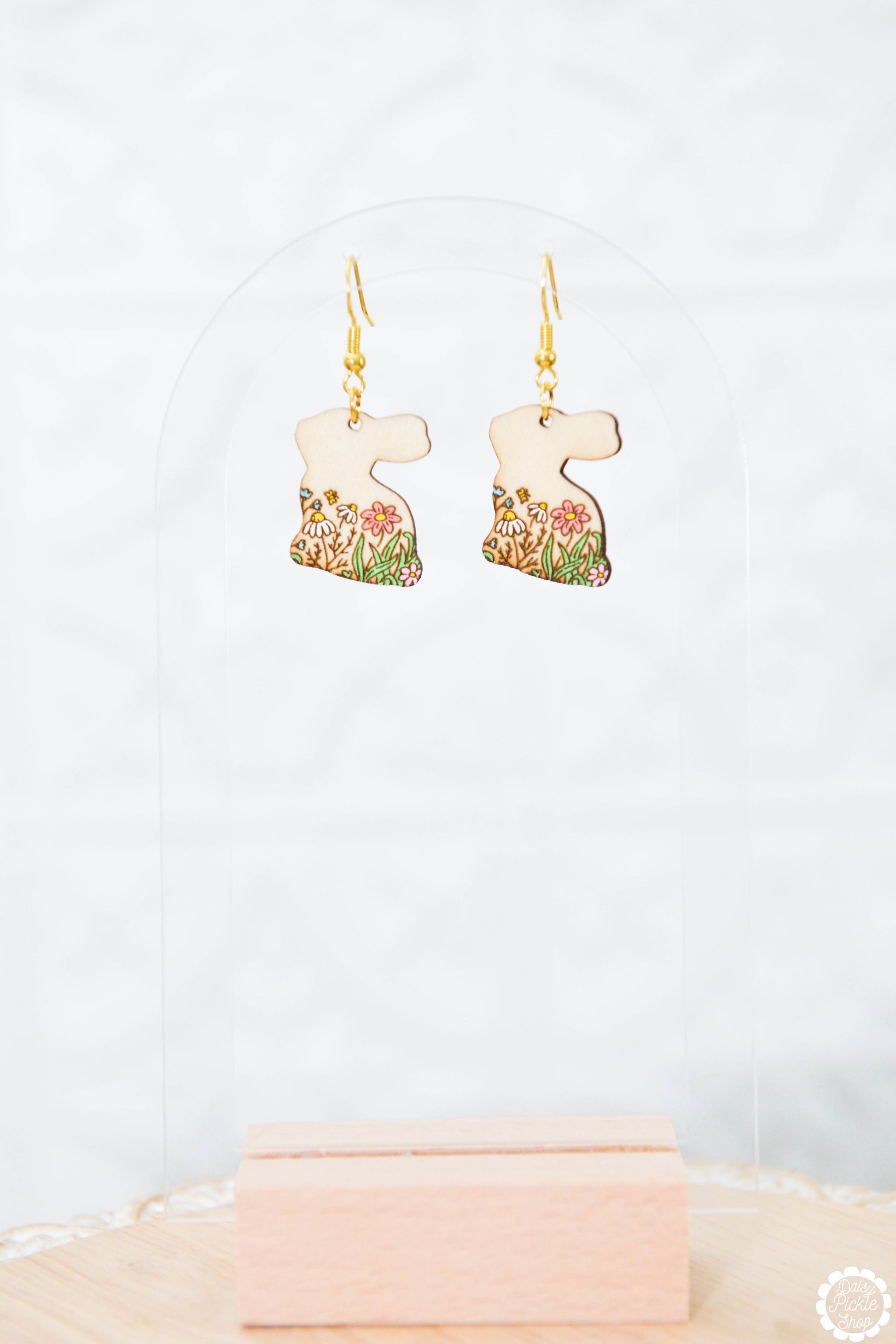 Floral Bunny Earrings