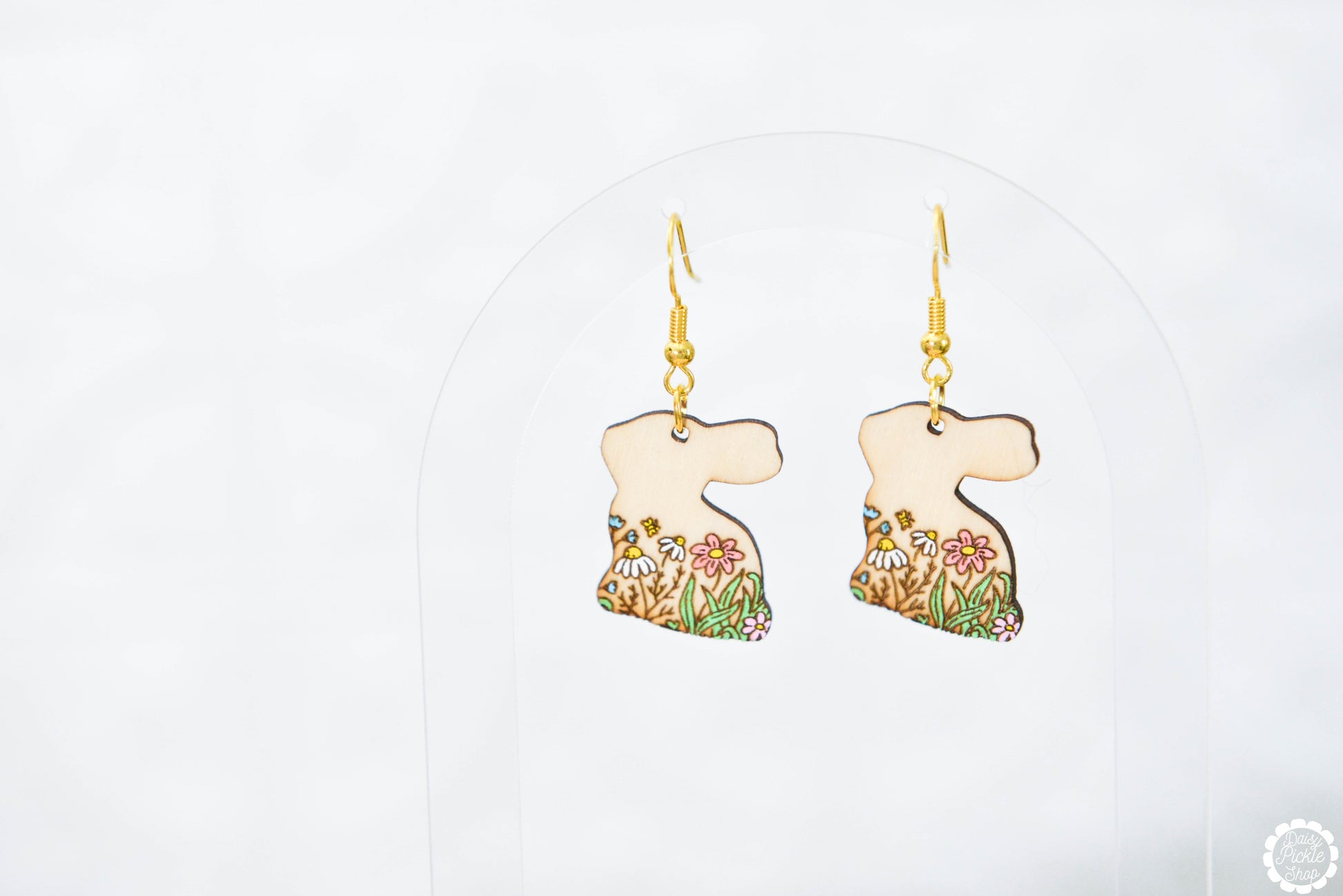 Floral Bunny Earrings