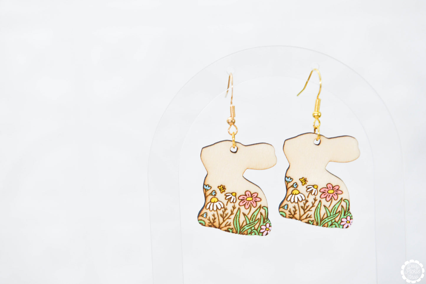 Floral Bunny Earrings