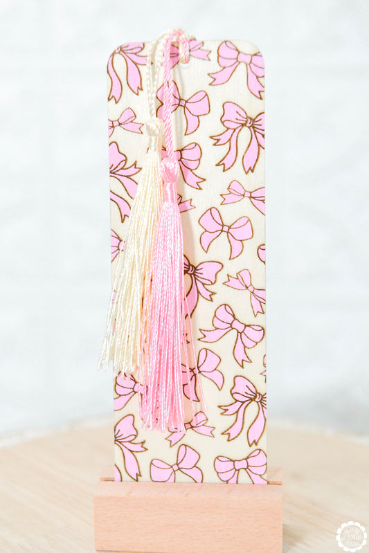 Pink Bow Bookmark