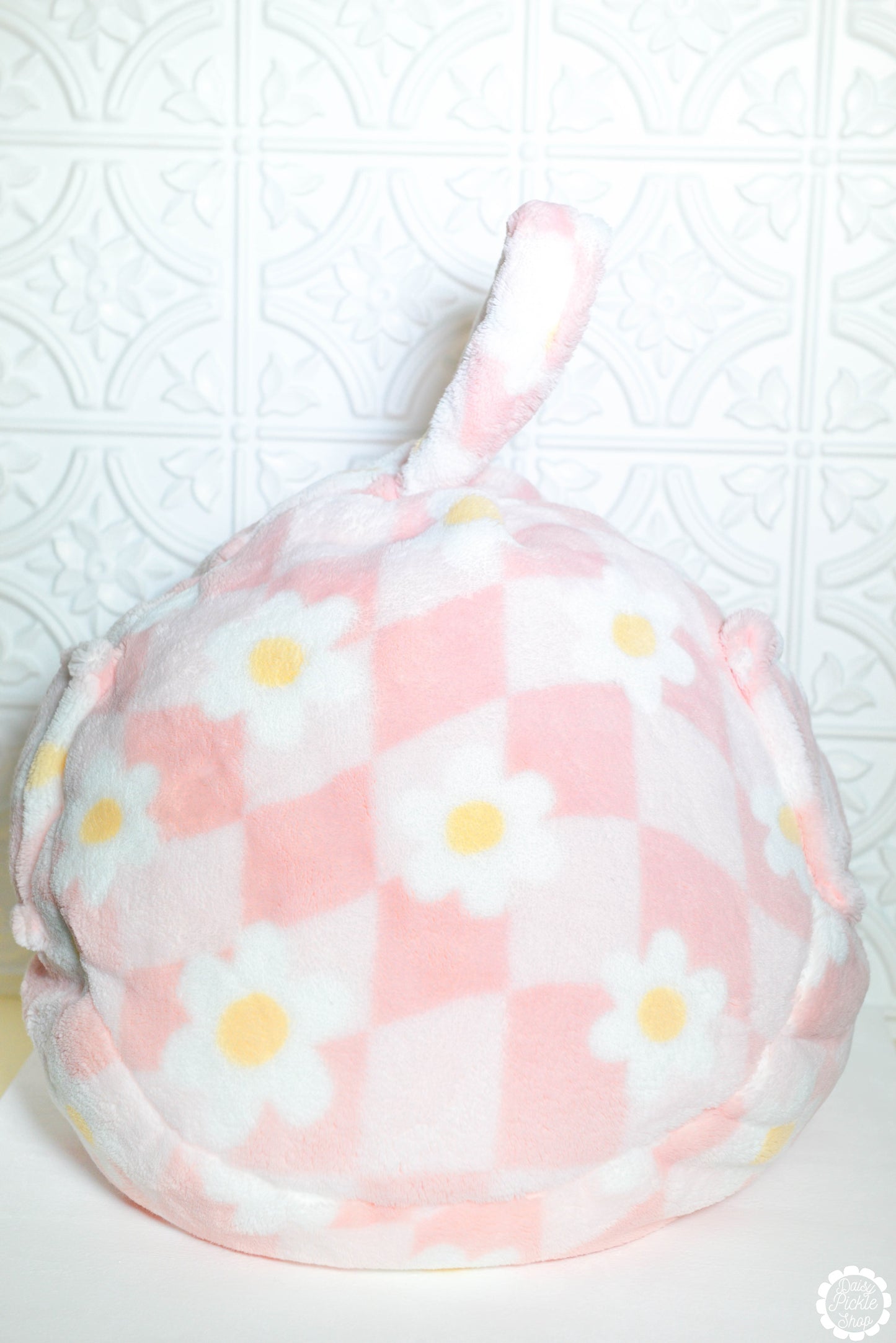 Daisy Checkered Bean Bag Tablet Pouf