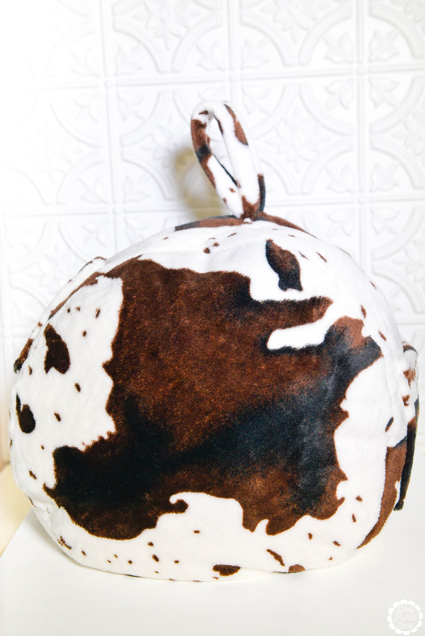 Cowhide Tablet Bean Bag Pouf  Media 2 of 6