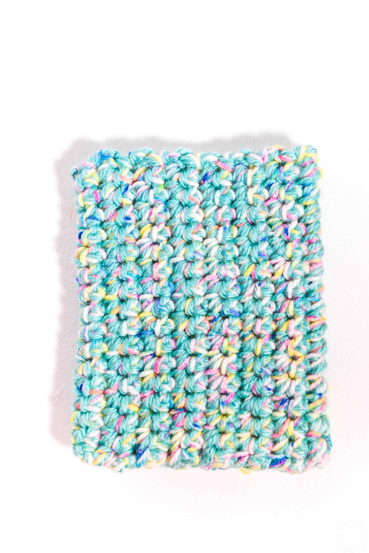 Turquoise Speckle E-Reader Crochet Sleeve