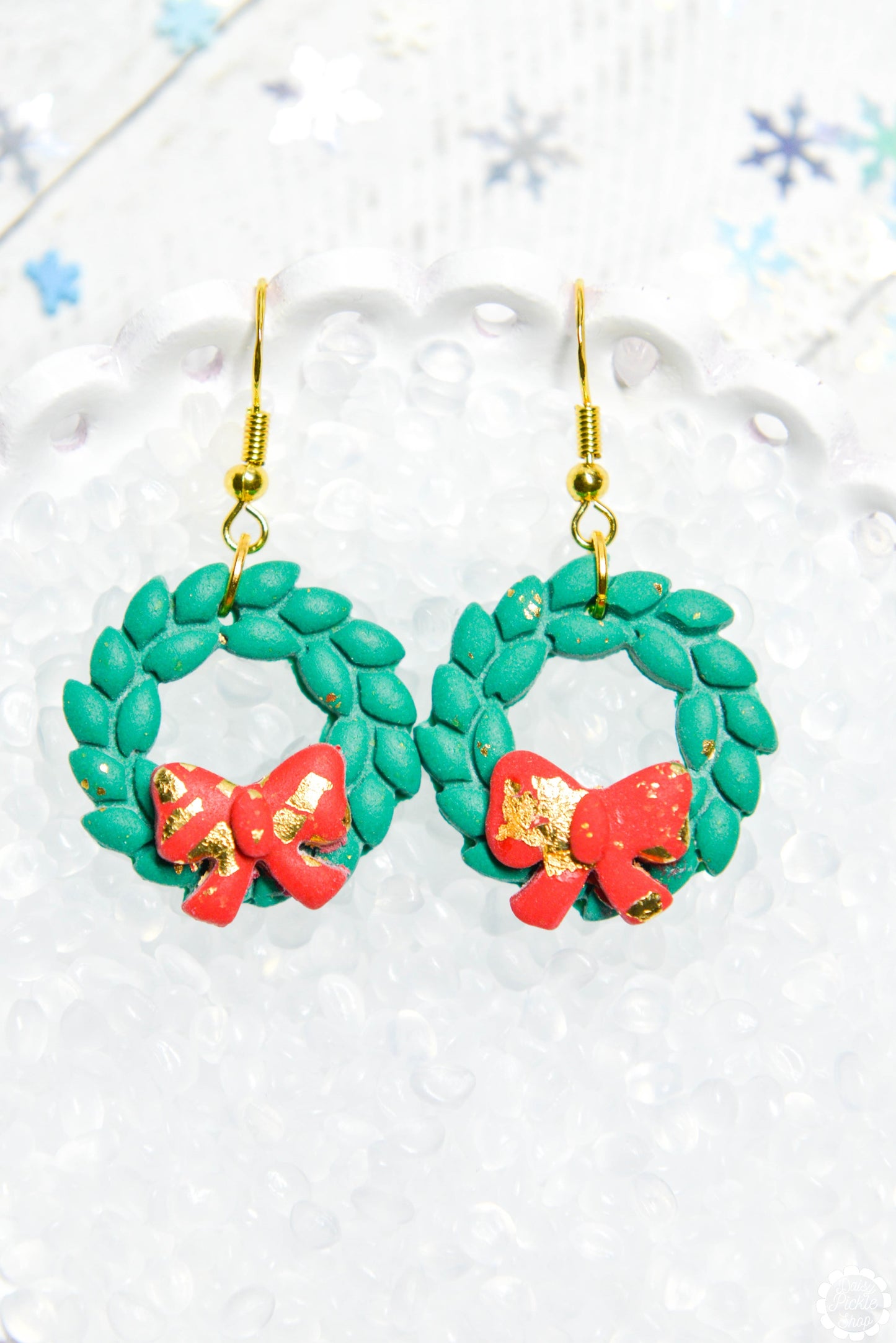 wreath earrings