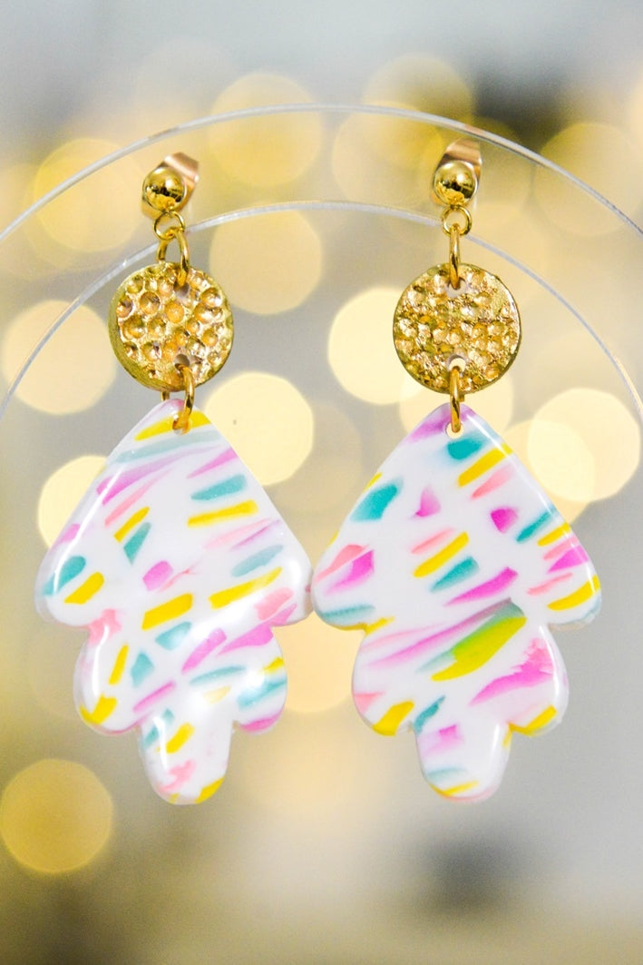 Funfetti Feather Earrings