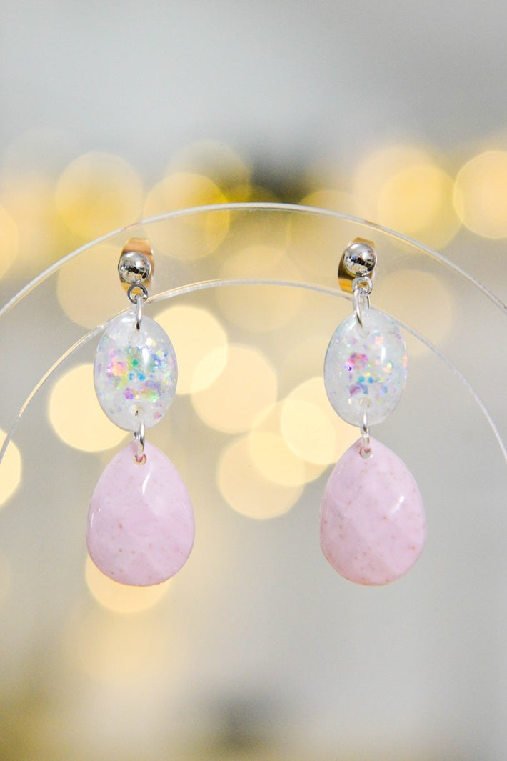 Purple Opal Clay Earrings