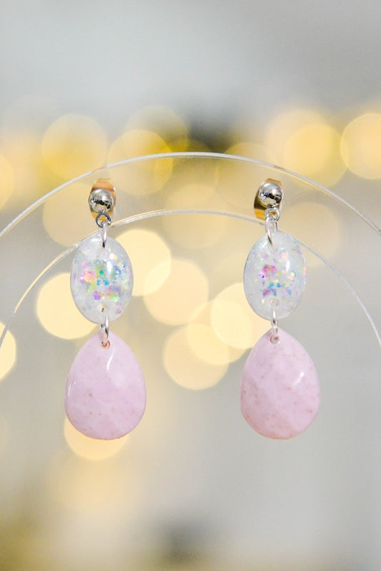 Purple Opal Clay Earrings