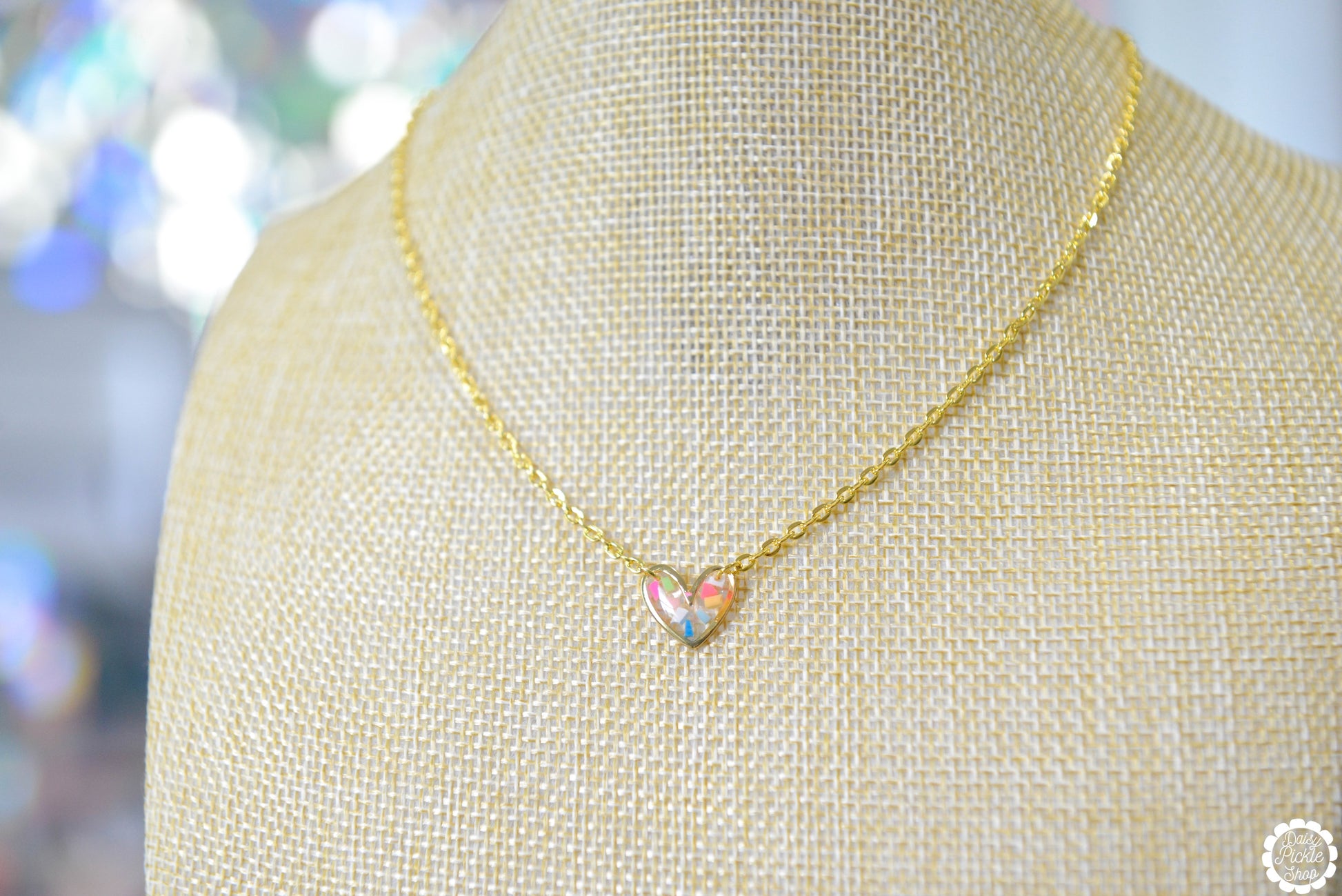 Summer Terrazzo Heart Necklace  Media 2 of 5