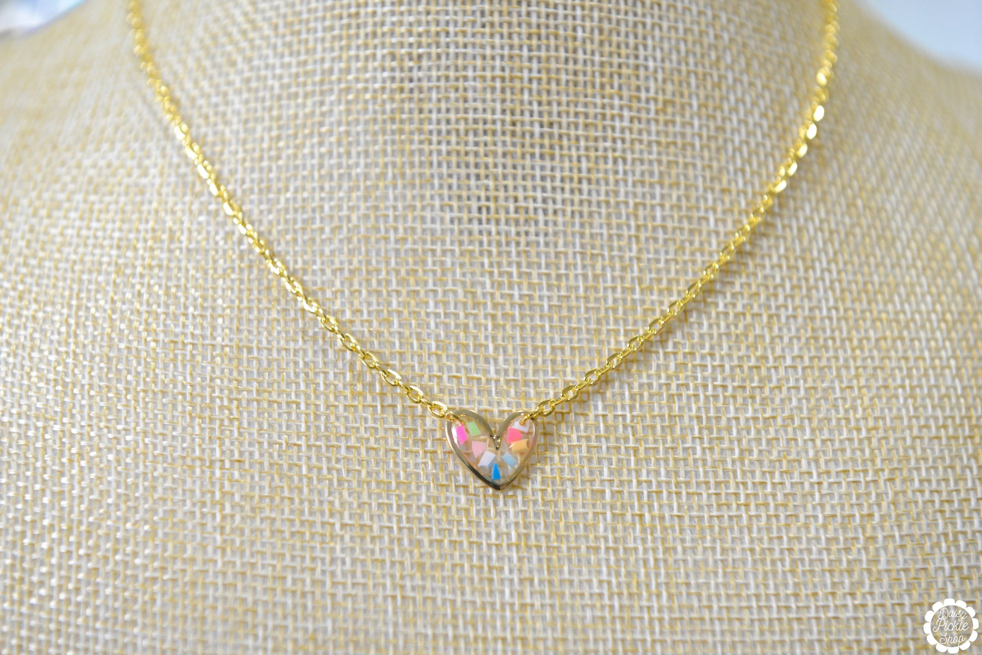 Summer Terrazzo Heart Necklace  Media 4 of 5