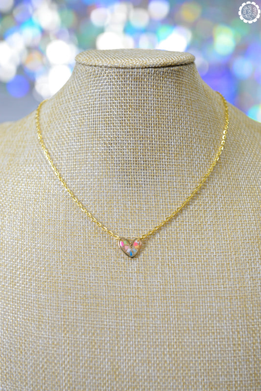 Summer Terrazzo Heart Necklace  Media 1 of 5