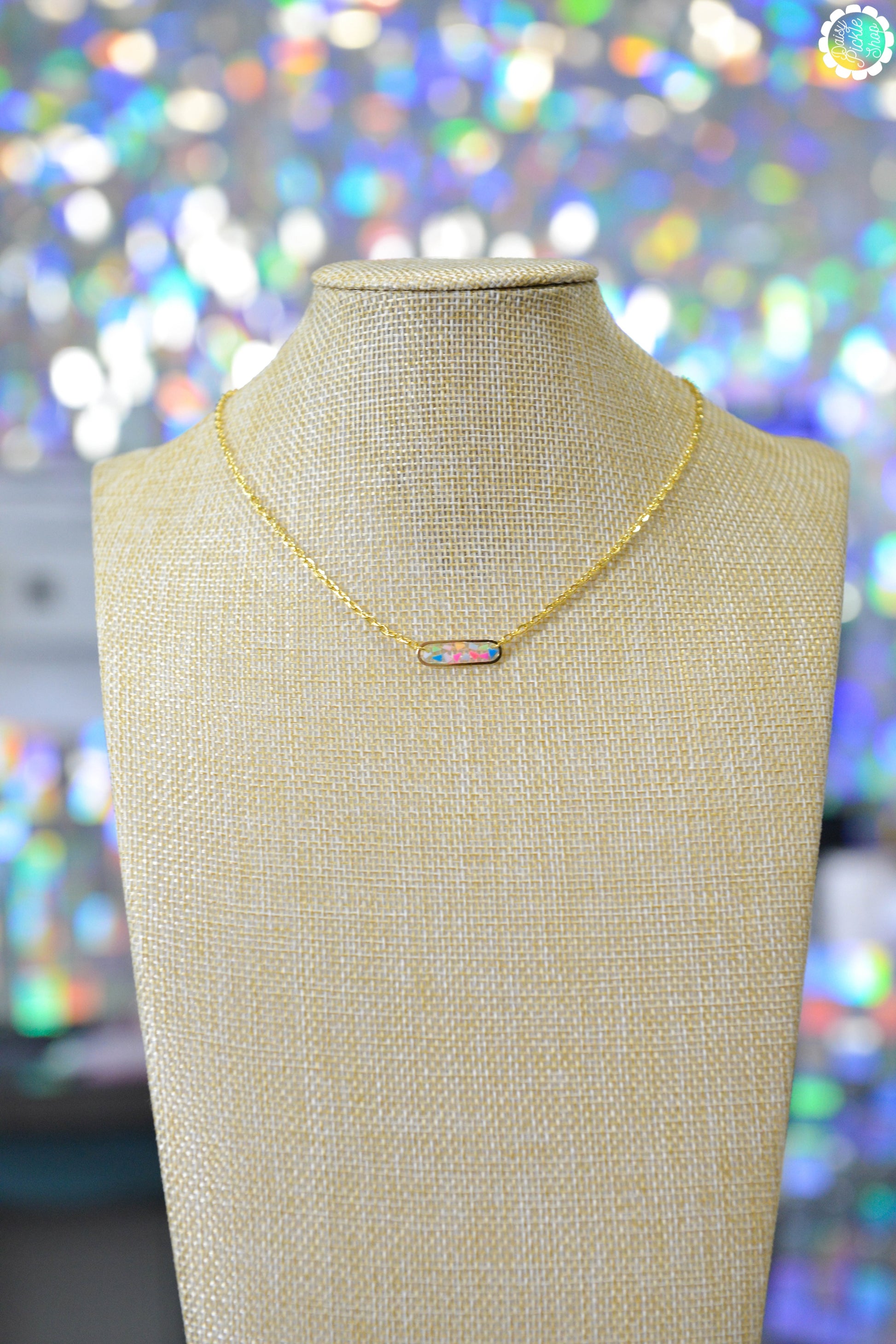 Oval Summer Terrazzo Necklace  Media 1 of 3