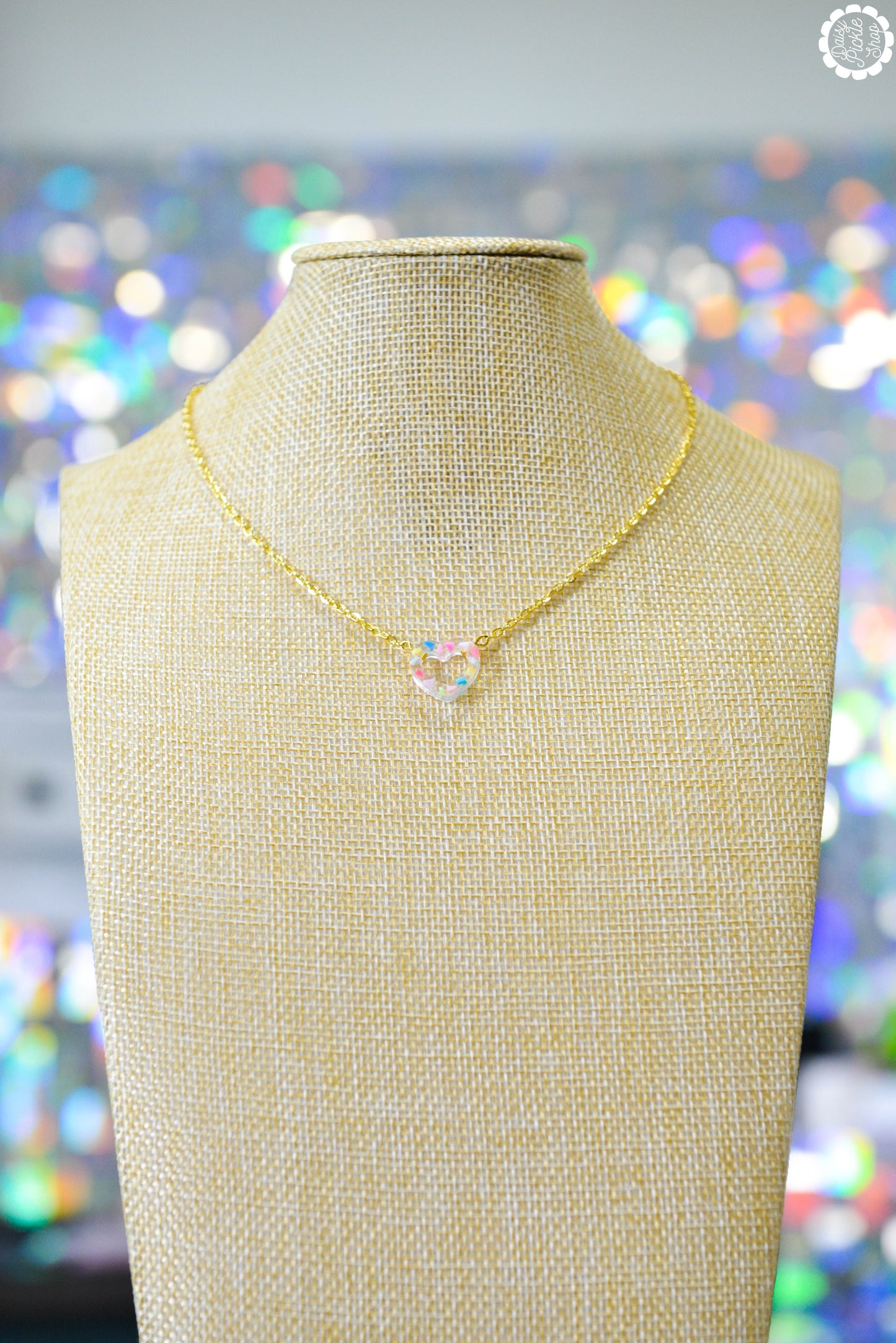 Whimsy Terrazzo Heart Necklace  Media 1 of 4