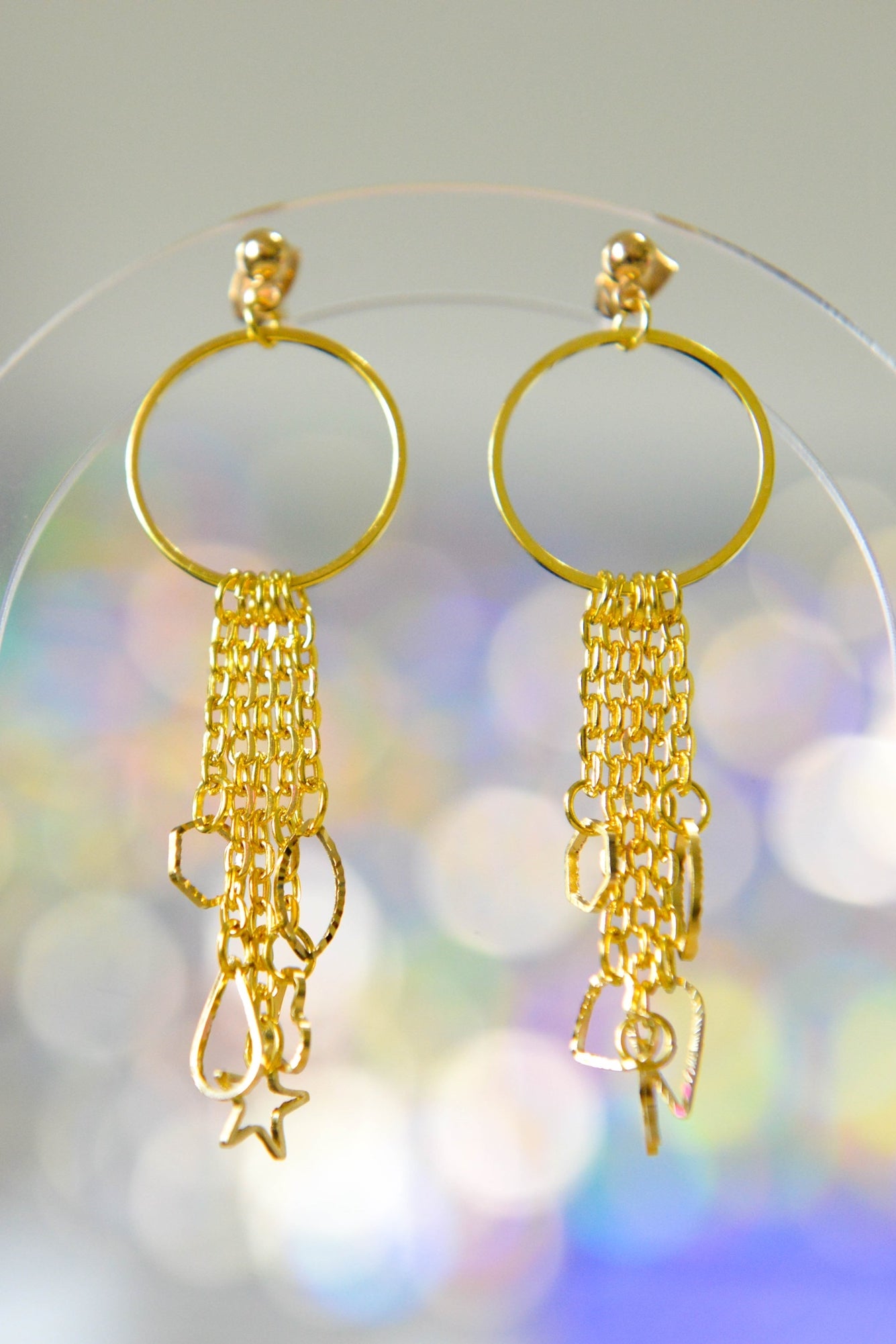 Golden Shape Chandelier Earrings  Media 1 of 3