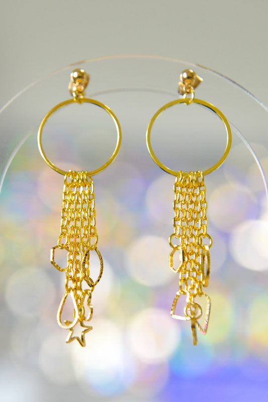 Golden Shape Chandelier Earrings  Media 1 of 3