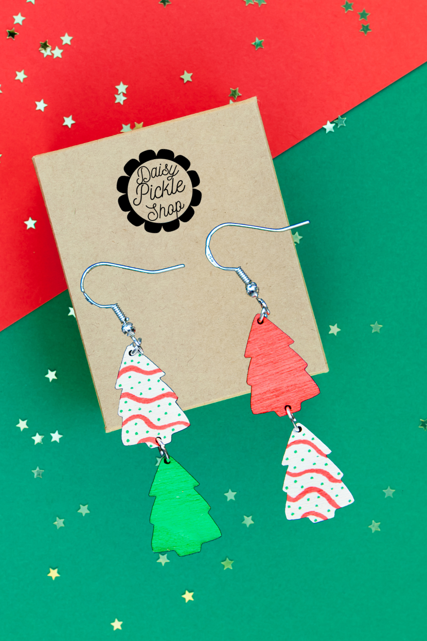 Lil Debra Christmas Cake Stack Earrings