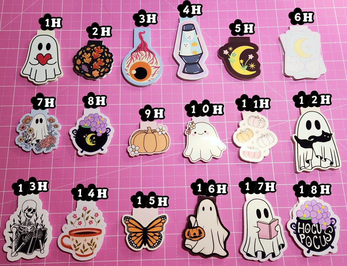 Halloween-themed bookmarks