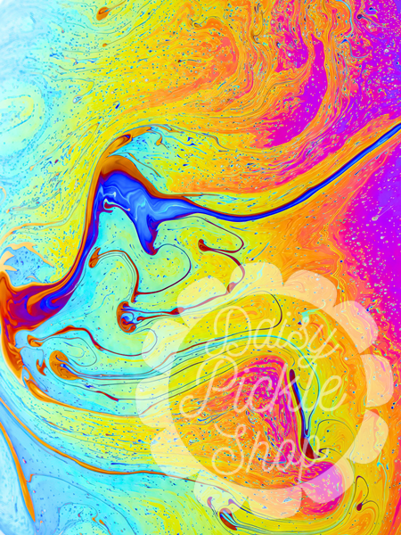 Colorful abstract art with swirling patterns and 'Delightful Little Show' text.